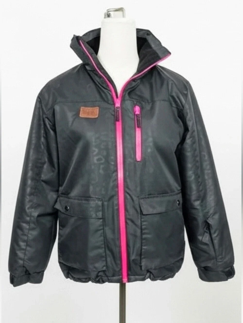 522 XTM Performance Kids 14 Ski Snowboard Jacket Black Pink 15K Waterproof 10K